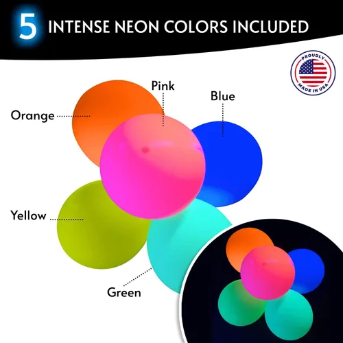 Miniatura 3 de Glow King - Globos que brillan con luz ultravioleta