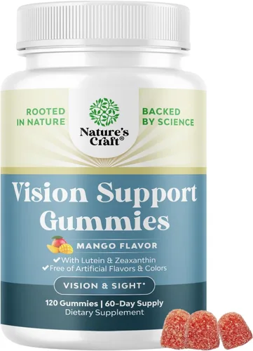 Miniatura 11 de Gomitas de apoyo para la visión para adultos, suplementos de luteína y zeaxantina para la salud ocular, potentes vitaminas de luteína para los ojos