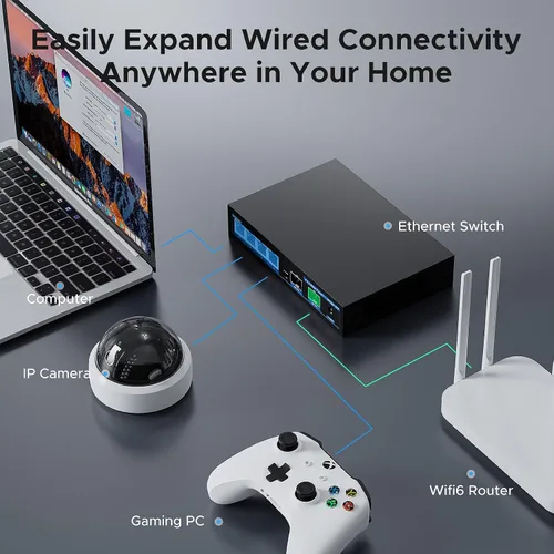 Miniatura 7 de Interruptor PoE+ de 4 puertos 2.5Gb con 2 puertos SFP+ de 10Gb adicionales, TEROW Base-T 10G Ethernet, capacidad de conmutación de 60Gbps