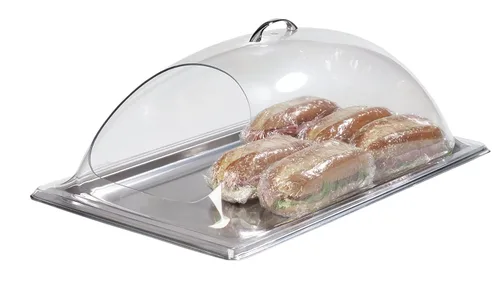 Miniatura 3 de Carlisle FoodService Products Cubierta de cúpula – Cubierta transparente para alimentos de corte extremo para exhibiciones, cúpula de plástico