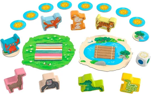 Miniatura 2 de HABA My Very First Games - Animal Upon Animal Junior: Juego de apilamiento para niños pequeños para actividades de aprendizaje preescolar