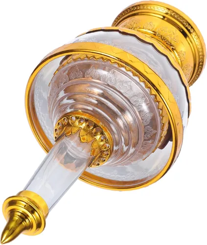 BESTonZON 1 Unidades Taza de suministro de agua Botella de goteo de oro Trim Vasos de plástico Decoración de artículos para el hogar Ofrenda Vintage