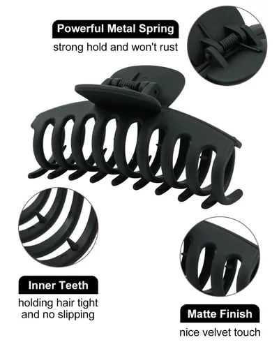 Miniatura 4 de Pinzas medianas para cabello fino y grueso medio, pinzas de sujeción fuerte para cabello fino, pinzas antideslizantes para mujeres y niñas, clips