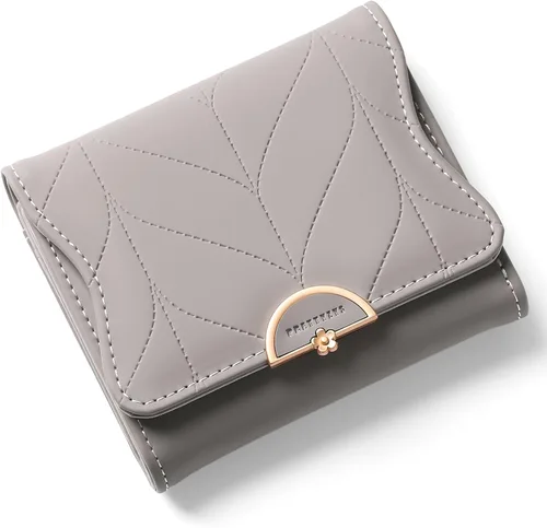 Miniatura 12 de RNIEGA Cartera pequeña de cuero para mujer, con bloqueo RFID, tarjetero compacto con cremallera y bolsillo para monedas con ventana de identificación