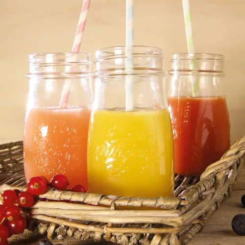 Miniatura 7 de Bormioli Rocco Quattro Stagioni - Botellas pequeñas (juego de 6) – Tarros de vidrio reutilizables en relieve con tapa hermética, para preparación
