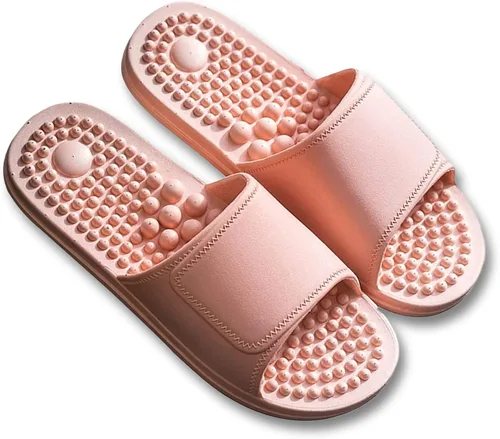 Miniatura 9 de Pantuflas de masaje de reflexología de acupresión para pies planos, fascitis plantar, soporte de arco, sandalias de casa, aumentar la circulación