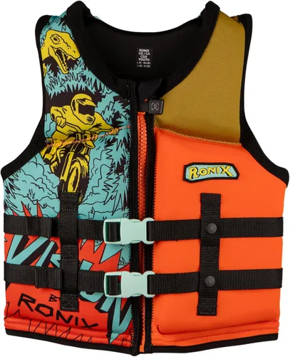 Ronix Vision - Chaleco salvavidas CGA para niño - Azul/Naranja/Amarillo