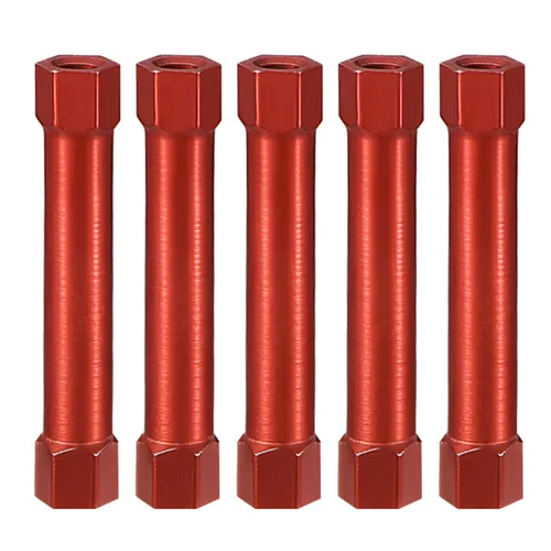 Miniatura 5 de uxcell Columna espaciadora de separación de aluminio hexagonal M3x55mm, para avión RC, FPV Quadcopter, CNC, negro, 5pcs