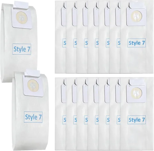 Paquete de 16 bolsas de vacío de repuesto estilo 7 para aspiradoras Bissell PowerForce 3522 3545 3550 3554 Series, repuesto # 32120 Paquete de 16