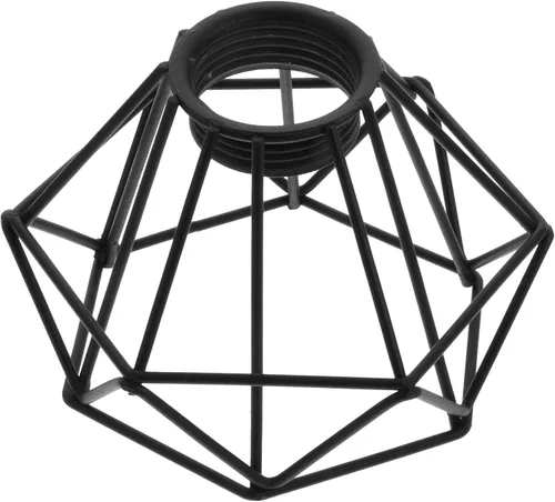 DOITOOL Pantalla de lámpara colgante de diamante, pantallas de lámpara negras, accesorios vintage, pantalla de luz industrial vintage, pantallas de