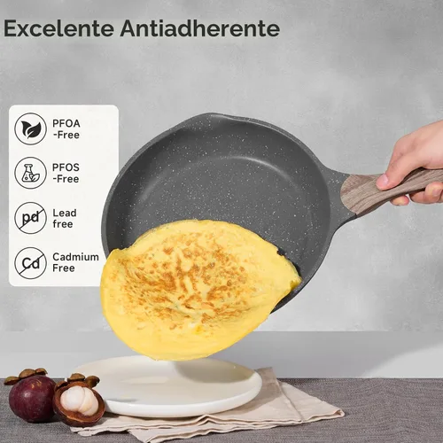 Miniatura 3 de JEETEE Juego de ollas y sartenes antiadherentes, 23 piezas, juegos de utensilios de cocina de cocina saludable, juego de cocina de inducción