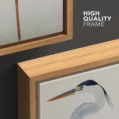 Miniatura 5 de wall26 Lienzo enmarcado para pared, acuarela, azul pastel, garza, galápagos, aves, animales, ilustraciones de naturaleza salvaje, arte moderno