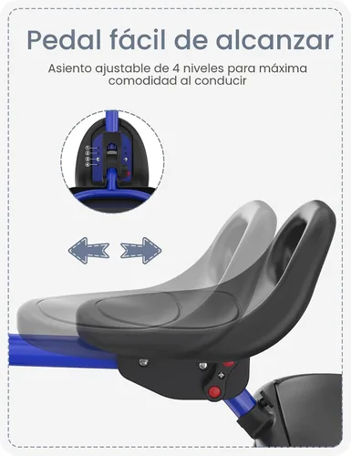 Miniatura 5 de besrey Triciclo para niños pequeños con campana, triciclo para niños de 18 meses a 5 años, triciclo para niños, bicicleta para niños de 1.5 a 5
