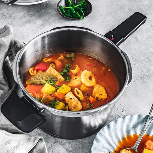 Miniatura 4 de Fissler Vitaquick Premium - Juego de 2 piezas de tamaño grande, olla a presión de 4.2 cuartos de galón y 8.5 cuartos de galón