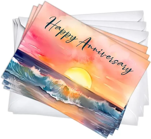 Miniatura 6 de Wright Home & Gift Here to Eternity - Tarjetas de felicitación de feliz aniversario para esposo/esposa, 1 paquete individual + 1 sobre (5 x 7)