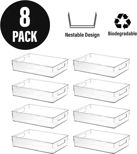 Miniatura 4 de Contenedor de Almacenamiento de Plástico Transparente, Organizadores de Despensa y Almacenamiento u Organizadores de Cocina y Contenedores