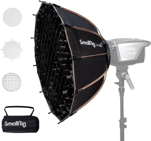 Miniatura 8 de SMALLRIG Caja de luz parabólica LA-D65 de 65 cm de liberación rápida, compatible con SmallRig RC 120D/RC 120B/RC 220D/RC220B y otras luces