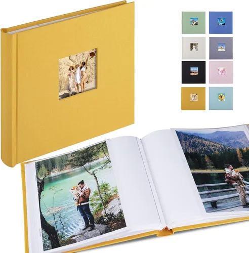 Miniatura 19 de Álbum de fotos pequeño 5x7 con capacidad para 50 fotos verticales con bolsillos de notas adhesivas, mini álbum de fotos con tapa de lino 5x7 con Gris