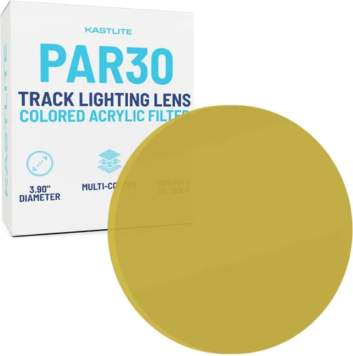 Miniatura 6 de KastLite Filtro de Cabeza de Luz de Riel de Halo Ámbar – Lente de Bombilla Acrílica MR11 WAC – Cubierta de Repuesto para Accesorios de Techo, Focos