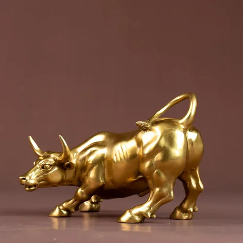 Miniatura 7 de Figura de toro de latón – Decoración artística de toro de pared, figura de toro/vaca/buey de bronce, estatuas y esculturas para decoración del hogar