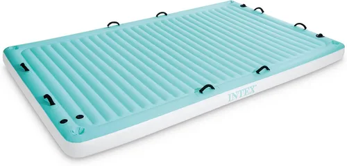 INTEX 56289EP Salón de agua flotante inflable: asas de tela suave - portavasos integrados - amarres seguros - capacidad de peso de 880 libras - 122