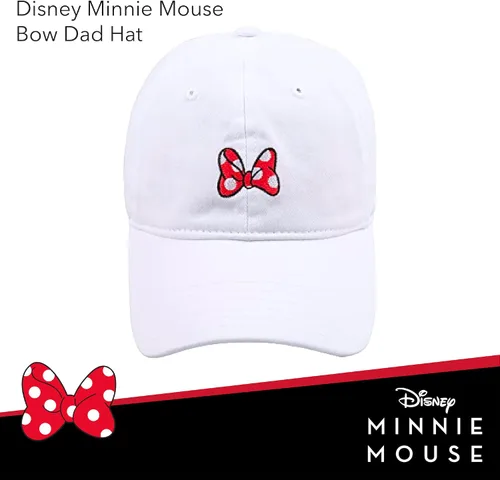 Miniatura 2 de Concept One Disney's Minnie Mouse Bows Embroidered Cotton Adjustable Dad Hat with Curved Brim