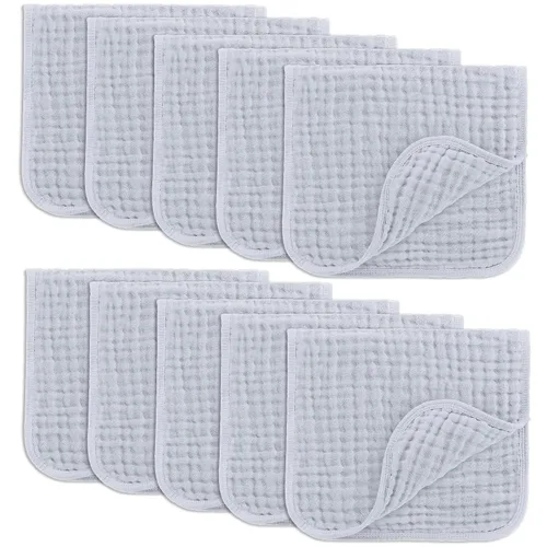 Miniatura 54 de Comfy Cubs - Juego de paños de muselina para eructos de 20 x 10 pulgadas, paquete de 6, tamaño grande, 6 capas, 100% algodón, absorbentes, seguros
