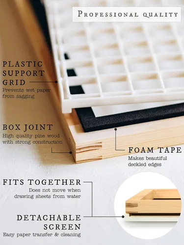 Miniatura 4 de Kit de Fabricación de Papel A5 Impermeable Su Jae Paper: Kit de Arte Moderno para Adultos y Niños con Instrucciones en Vídeo