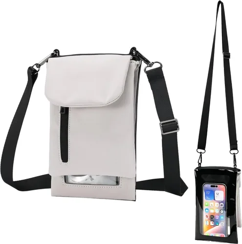 Miniatura 10 de Prime Comfort Funda para teléfono celular con correa cruzada ajustable y correa para la muñeca, bolsa transparente para teléfono celular compatible