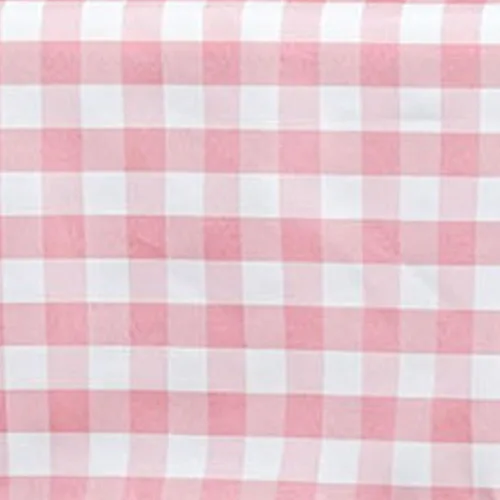 Miniatura 8 de Efavormart - Mantel a cuadros rectangular de 60 x 102 pulgadas, cuarzo blanco/rosa Mantel de lino de poliéster a cuadros 2-Rosa