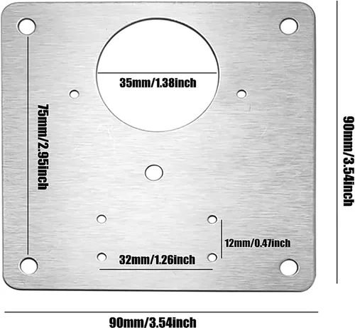 Miniatura 7 de Placa de reparación de bisagras de gabinete, kit de soportes de reparación de bisagras de acero inoxidable, kit de placa de reparación de bisagras