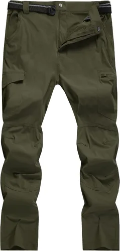 Miniatura 66 de Pantalones de senderismo para hombre, ligeros, resistentes al agua, de secado rápido, pesca, viajes, campamento, al aire libre, transpirables