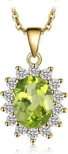 Miniatura 47 de JewelryPalace Princess Diana Kate Middleton Natural Amethyst Citrine Garnet Peridot Topaz Created Ruby Sapphire Simulated Emerald Pendant Necklace