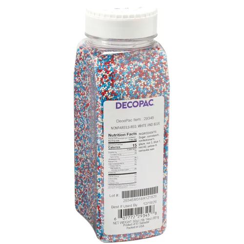 Miniatura 16 de DecoPac White Pearl Grand Nonpareils, gránulos elegantes en recipiente de mano, gránulos comestibles para pasteles de celebración, cupcakes, Blanco