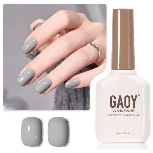 Miniatura 18 de GAOY - Esmalte de uñas de gel marrón, 16ml de esmalte de gel para quitar por remojo, curado con luz UV para arte de uñas, manicura DIY en casa, 2088