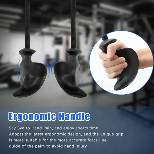 Miniatura 2 de HXD-ERGO Cuerda de tríceps con asas ergonómicas, cuerda de jalón de tríceps de 36 pulgadas para máquina de cable, sistema de polea, accesorio