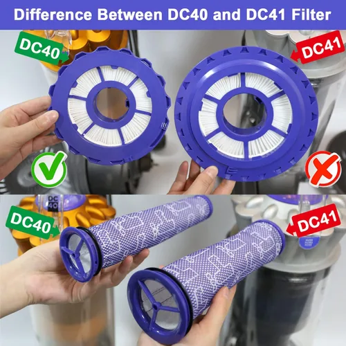 Miniatura 3 de Lemige Paquete de 2 filtros postmotor y 2 piezas de repuesto de filtros premotor para Dyson DC40, animal de bola ligera/delgada, múltiples pisos