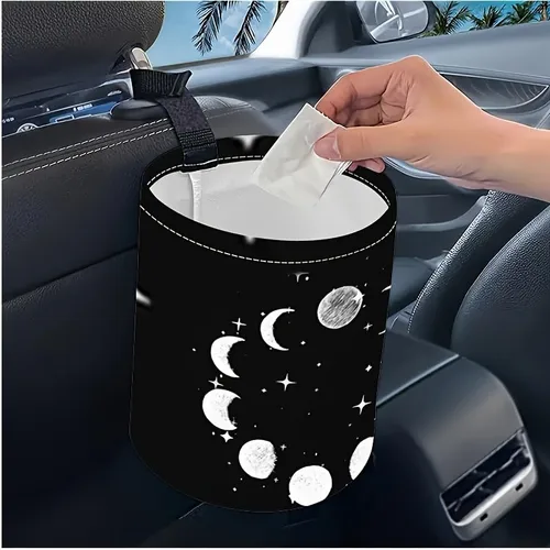 Miniatura 20 de Papelera portátil reutilizable impermeable para automóvil, organizador de vehículos multiusos, esenciales para viajes por carretera (abeja)