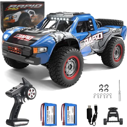 Autos RC 1:14 Camión RC 30 MPH 4WD Auto de Control Remoto Todo Terreno Carro Trofeo para Adultos Niños Juguetes Rápidos Todoterreno RC Buggy Big