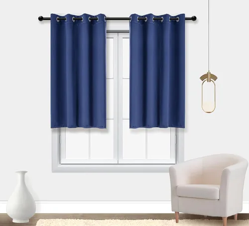 Miniatura 67 de PI Cortinas opacas para dormitorio, tratamiento de ventana con aislamiento térmico de anillo superior, cortinas oscurecedoras de habitación