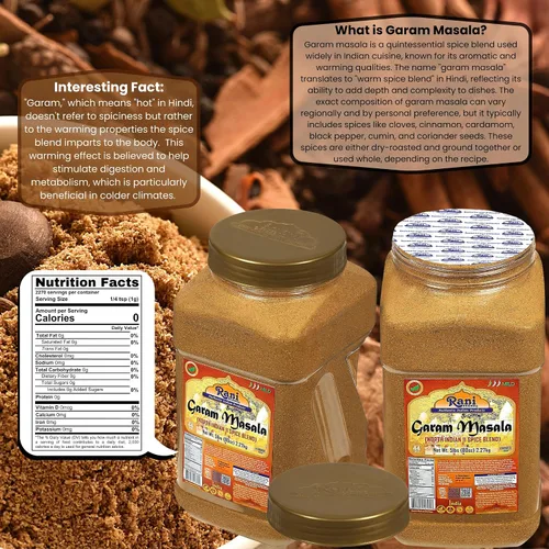 Miniatura 4 de Rani Organic Garam Masala (mezcla de 7 especias de especias del norte de la India) 85g (3oz) Frasco PET ~ Completamente natural Sin sal Vegano