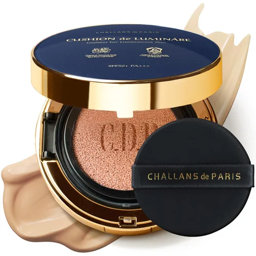 [CHALLANS DE PARIS] CUSHION de LUMINÁRE EX – 23 Beige Medio | Base de Maquillaje en Cojín de Brillo Radiante, Cobertura Completa, Uso Duradero, 23