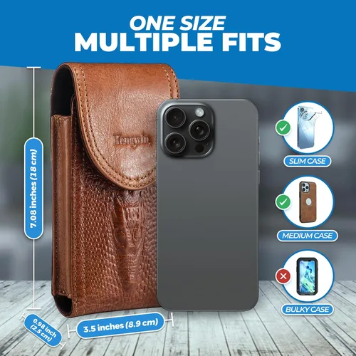 Miniatura 3 de Funda de cuero para teléfono celular para iPhone 17 Pro Max 16 Plus 15 Pro Max 14 Plus 13 Pro Max 12 Pro Max Samsung Galaxy S25 Edge S25 Ultra S24