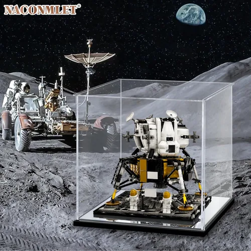 Miniatura 5 de Vitrina de acrílico transparente para figura de acción modelo Lego, caja de exhibición con base de espejo, caja organizadora a prueba de polvo