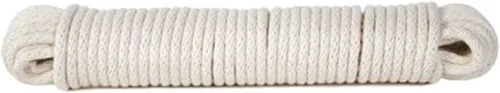 Koch 5620727 Tendedero de mezcla de algodón trenzado y poliéster 7/32 por 200 pies, Blanco