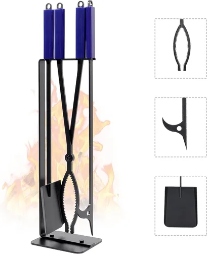 Miniatura 8 de Pinzas de leña de 28 pulgadas para troncos gruesos, para exteriores, interiores, fogatas, hogueras, chimeneas, resistentes, forjadas a prueba