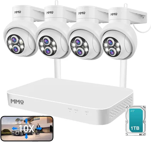 Miniatura 11 de MMQ Cámaras de seguridad solares inalámbricas para exteriores, cámaras de seguridad alimentadas por PTZ de 4MP para el hogar, cámara de seguridad 1