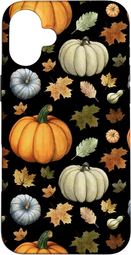 Miniatura 22 de iPhone 16 Falling Leaves Autumn and Pumpkin Happy Fall Case