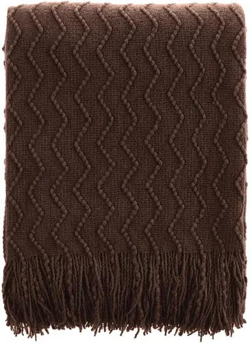 Miniatura 25 de BATTILO HOME Manta amarilla para sofá, manta dorada suave con textura, manta decorativa de punto mostaza para sofá, cama y sala de estar, 50 x 60