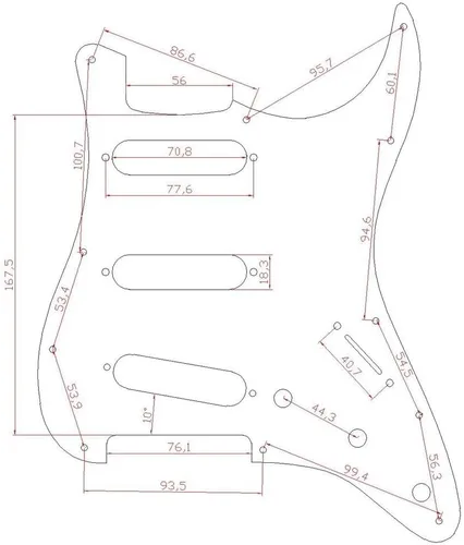 Miniatura 2 de KAISH 11 agujeros ST/Estilo Strat guardabarros SSS con placa trasera ST cubierta de trémolo para Stratocaster/Strat fabricado en EE. UU./México